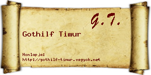 Gothilf Timur névjegykártya
